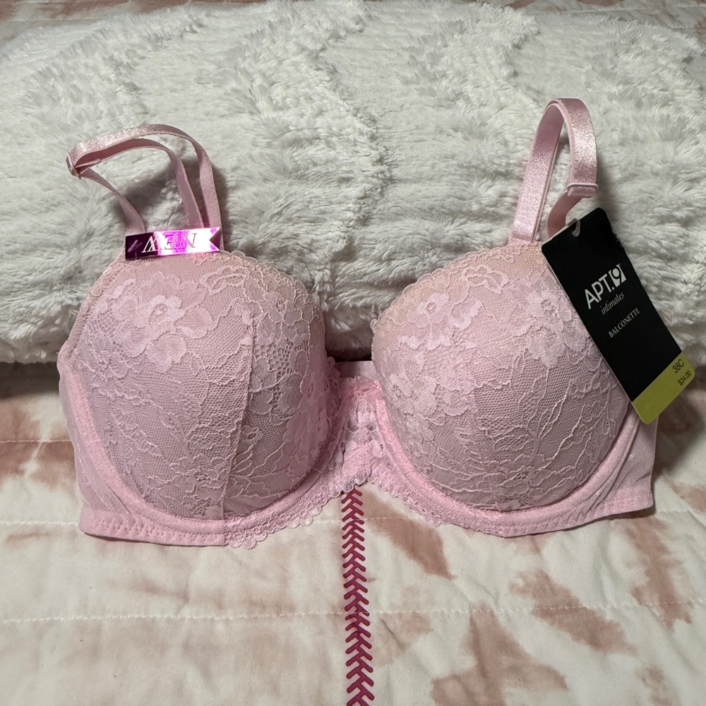 Apt. 9 Pink Lace Padded Bra